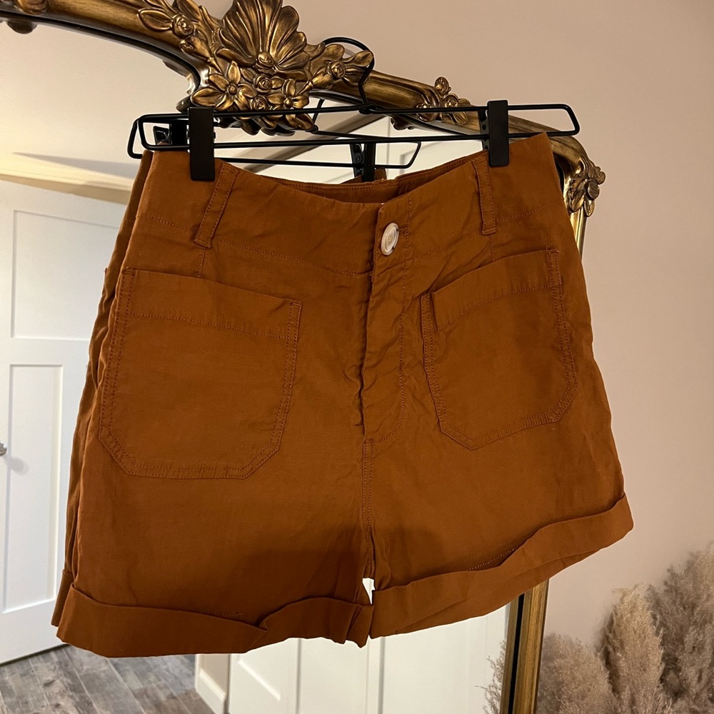 Anthropologie Brown High Waisted Shorts